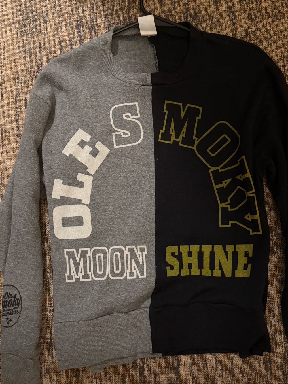 Women’s Two-Tone Grey and Black Graphic Sweatshirt